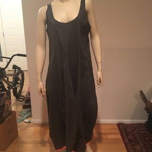 HACHE Jumper Dress Dark Gray w/ Orange Hem 44